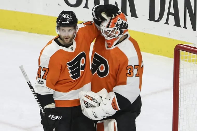 Philadelphia Flyers goalkeeper Brian Elliott has dominated the Buffalo Sabres in his career, compiling a 12-1-2 record.