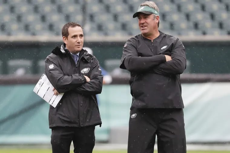 Eagles coach Doug Pederson and top executive Howie Roseman need to figure out their running back situation.