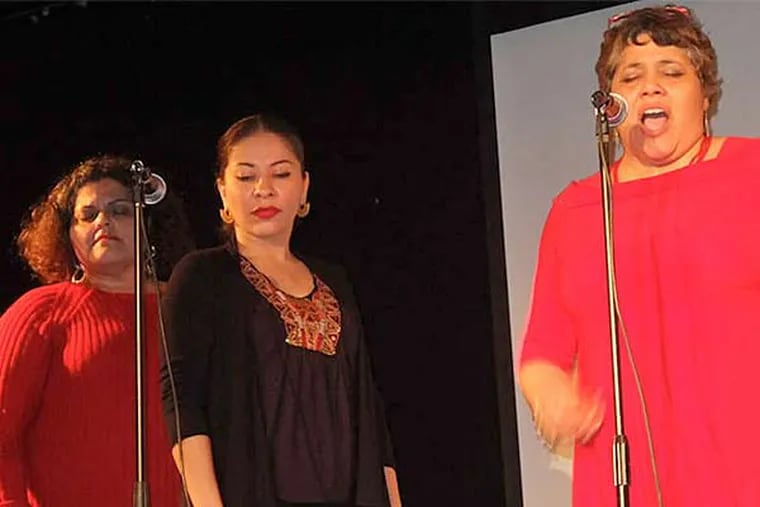 Las Gallas: Julia Lopez (left), Michelle Ortiz, Magda Martinez.
