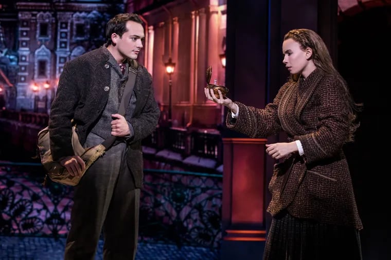 Stephen Brower and Lila Coogan in "Anastasia," through April 21 at the Academy of Music.