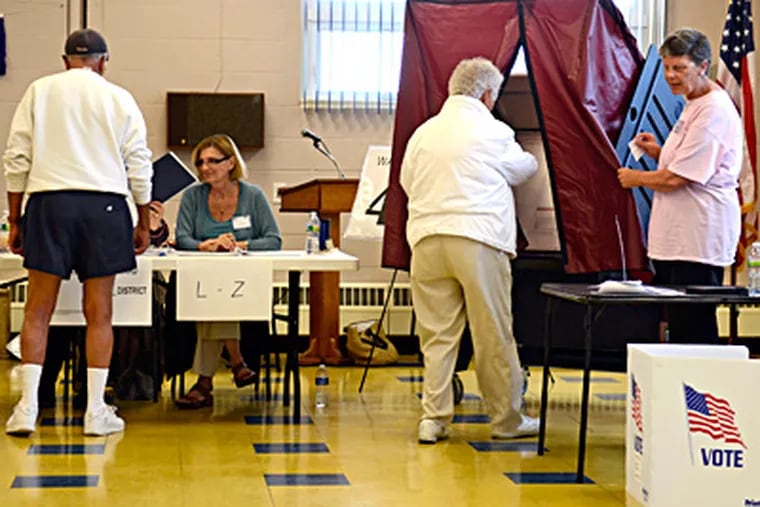 Voters in Ocean City turned out in numbers that rivaled those from November. The town will stay dry. TOM GRALISH / Staff Photographer