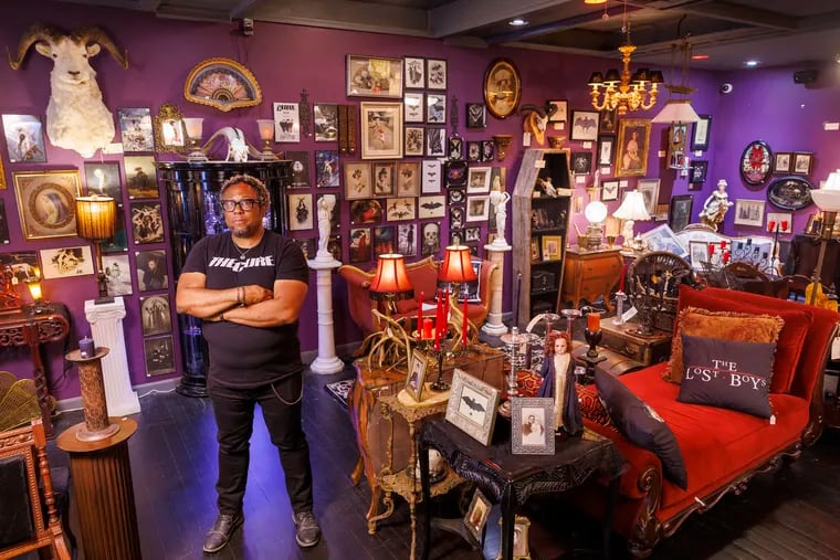 Daryll Jones inside of his store, The DreamEerie, on the 600 block of South Street.