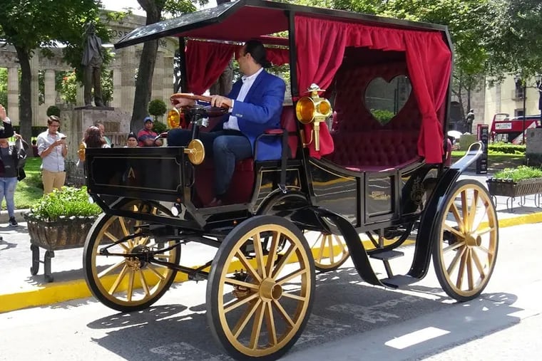 A New York group working to stop animal cruelty has pledged to provide Philadelphia with electric horseless carriages like this one.