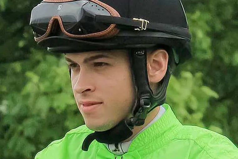 Jockey Angel Suarez was listed in critical condition after he was shot by a homeowner when he allegedly broke into an apartment in Bensalem.