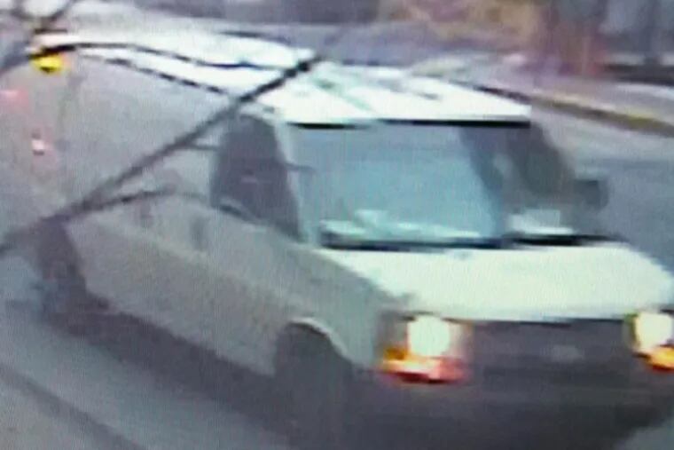Police say this van was used in a robbery and attempted abducted at a shop in Camden City on Jan. 21, 2014. (photo courtesy Camden County Police)