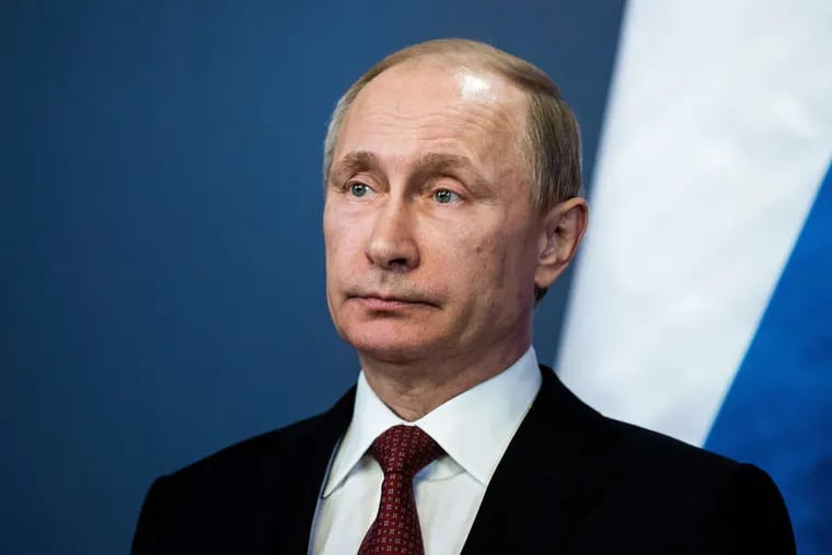 Russian President Vladimir Putin , who hasn't been seen in public for more than a week, is scheduled to meet with the president of Kyrgyzstan on Monday. AKOS STILLER / Bloomberg