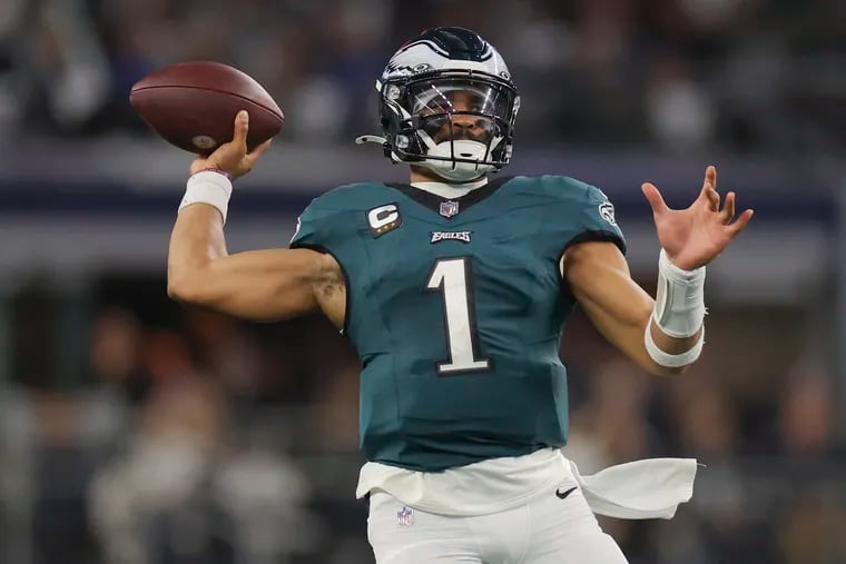 Jalen Hurts and the Eagles lost to the Cowboys on "Sunday Night Football" last season in Week 14 at AT&T Stadium. This year, the Eagles and Cowboys won't play each other in primetime.