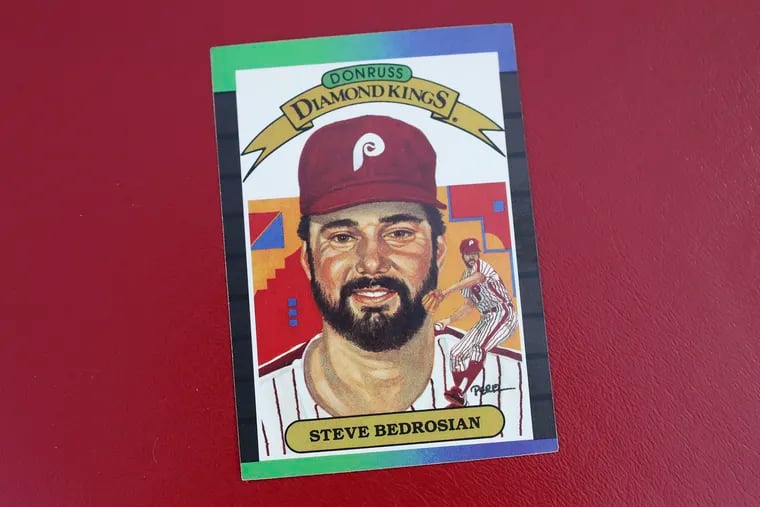 The Steve Bedrosian Donruss Diamond Kings baseball card