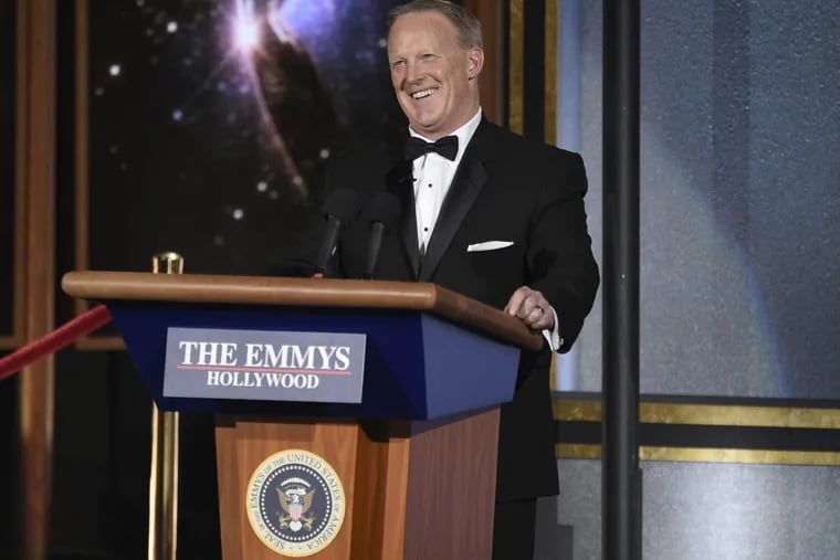 Sean Spicer at the 69th Primetime Emmy Awards.