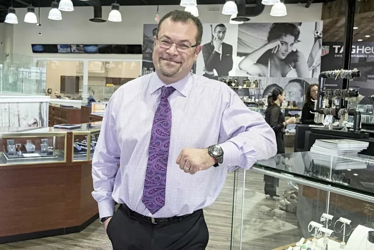 Jim Brusilovsky on Marks Jewelers millennial friendly sales floor. ED HILLE / Staff Photographer