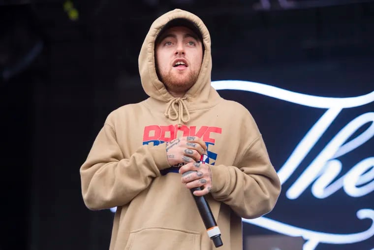 In this Oct. 2, 2016 file photo, Mac Miller performs at the 2016 The Meadows Music and Arts Festivals at Citi Field in Flushing, New York.