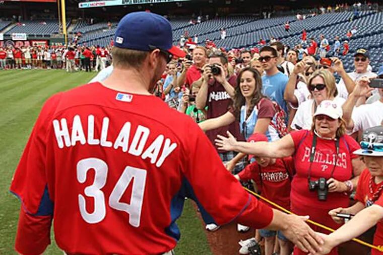 Roy Halladay said that he was "excited" about the six-year deal Cole Hamels received. (Ron Cortes/Staff Photographer)