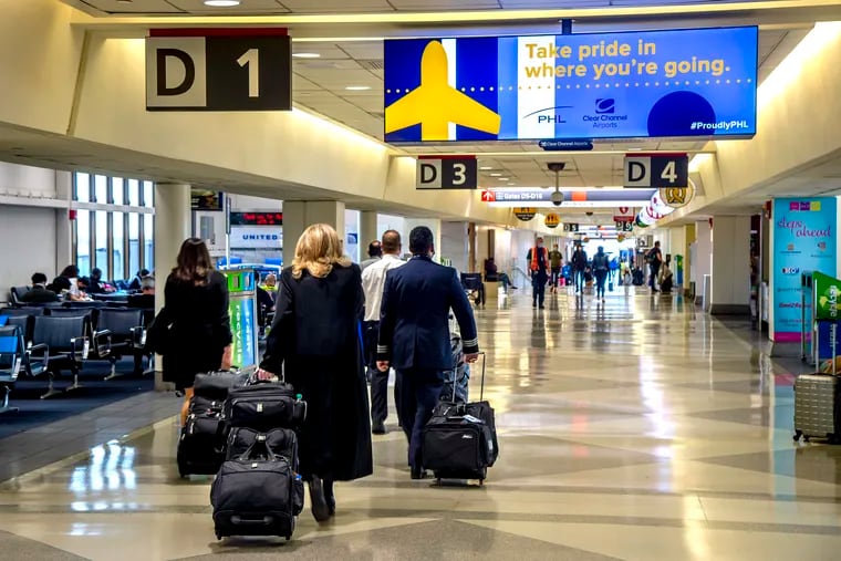 Terminal D at Philadelphia International Airport Mar. 22, 2021, as PHL and its biggest carrier, American Airlines, receive new stimulus funding, one year into the pandemic.