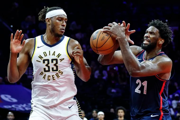 Sixers star Joel Embiid said he "wasn't myself" while playing through a hip injury in the Sixers' Tuesday loss to the Indiana Pacers.