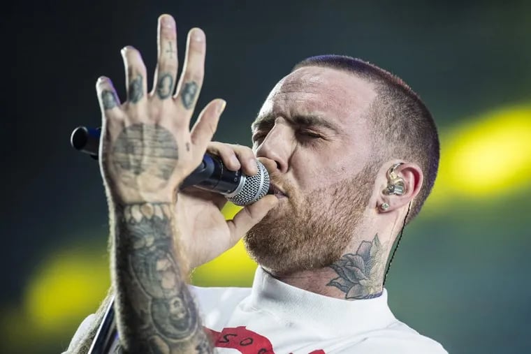 Malcolm James McCormick, AKA Mac Miller, onstage at the Coachella Music and Arts Festival in Indio, Calif., on April 14, 2017. Miller was found dead inside his LA home Friday, Sept. 7, 2018.