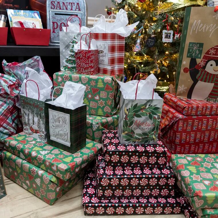 Wrapped presents on display at the Garcia home in Bellmawr. Katie Garcia does all of her holiday shopping between early spring and the end of summer.