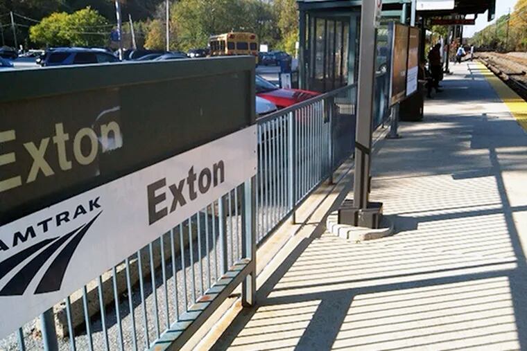 Exton train station on the eastbound side. (handout photo)