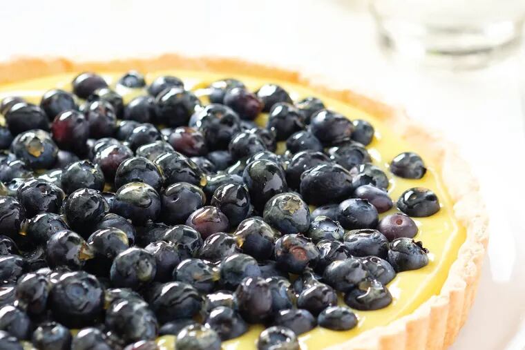 Lemon Curd and Blueberry Tart from "The Food in Jars Kitchen."