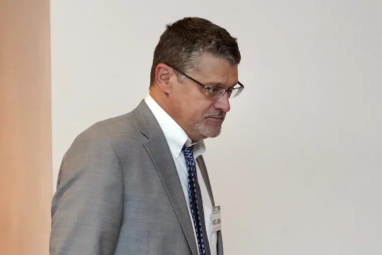 FILE – In this Nov. 14, 2017, file photo, Glenn R. Simpson, co-founder of the research firm Fusion GPS, arrives for a scheduled appearance before a closed House Intelligence Committee hearing on Capitol Hill in Washington. Sen. Dianne Feinstein, D-Calif., has released a transcript from an interview with Simpson, the firm that commissioned a dossier of allegations about President Donald Trump's ties to Russia. (AP Photo/Pablo Martinez Monsivais, File)