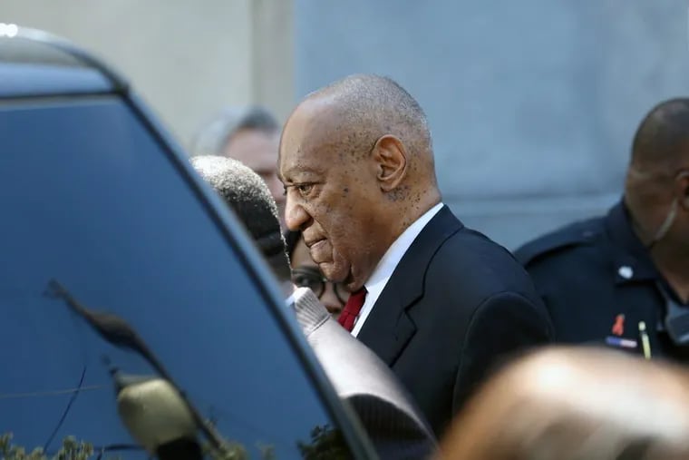 Bill Cosby leaves Montgomery County Courthouse after his conviction Thursday.