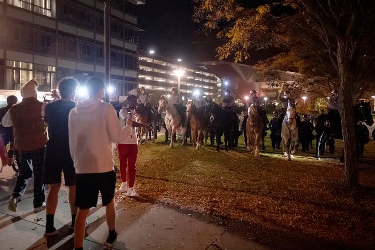 Penn State reimbursed four local police departments for security services provided the night of a canceled event featuring one of the founders of the Proud Boys. But the university has not cut a check for the 70 State Police employees on hand — and it won’t say why.