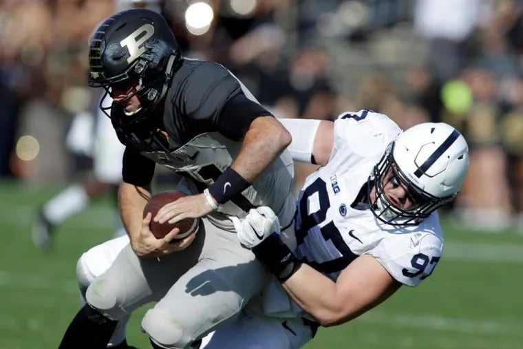 Chronic back pain has caused Penn State defensive end Ryan Buchholz (97) to retire.