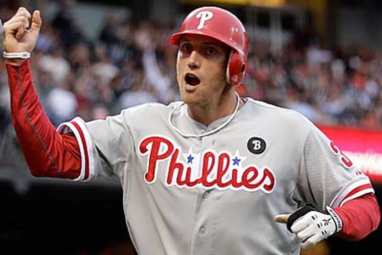 Hunter Pence entered the weekend on pace for a career-high 35 home runs. (AP File Photo)