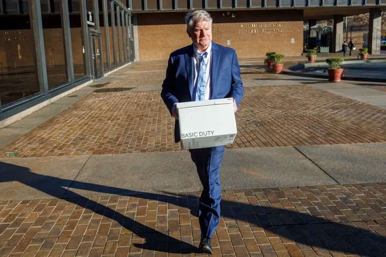 John J. Dougherty arrives at the federal courthouse in Center City Philadelphia on Monday.