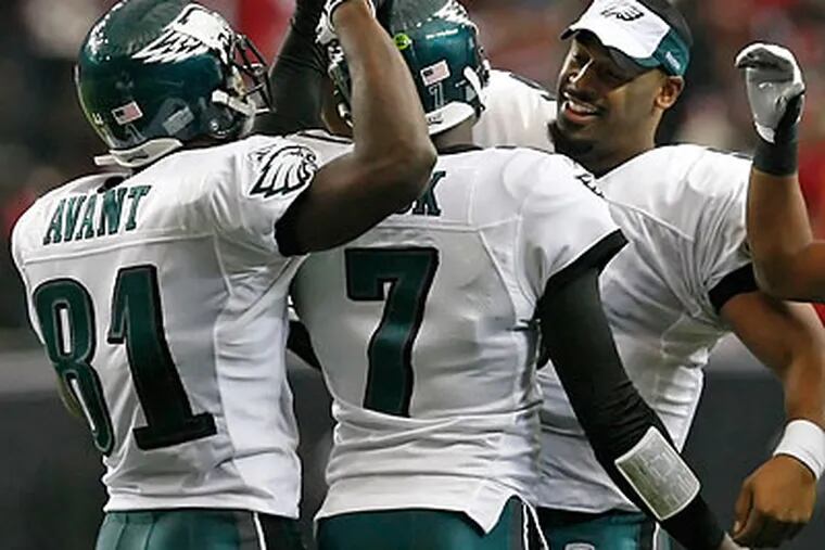 "I'll never forget this day," Michael Vick said after the Eagles beat the Falcons in Vick's return to Atlanta. (Ron Cortes/Staff Photographer)