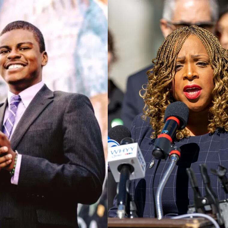 Left: Jabari Jones, who was running to represent Philadelphia Council's Third District. Right: Incumbent Councilmember Jamie Gauthier, who is running for her second term.