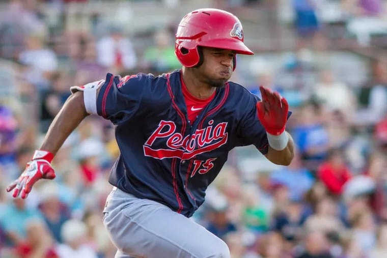 Eliezer Alvarez, here playing for Peoria in 2016,  is the latest Phillies acquisition.