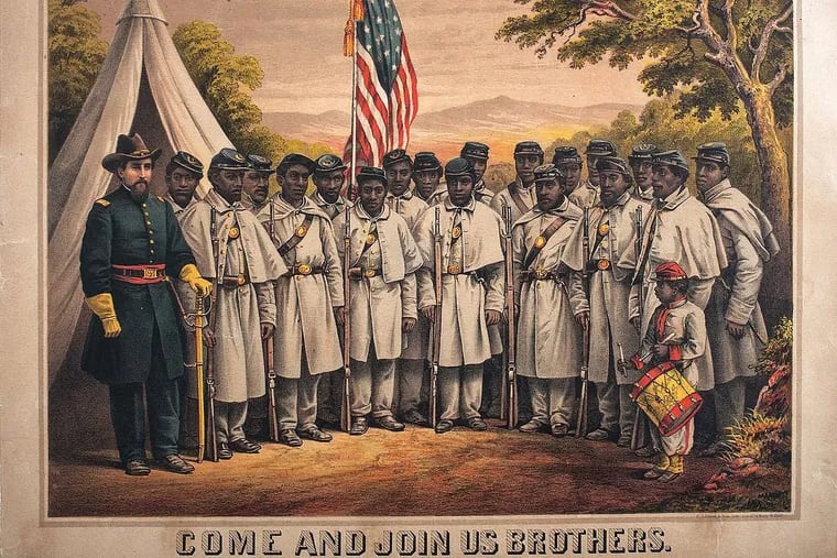 Recruitment poster for the U.S. Colored Troops during the Civil War