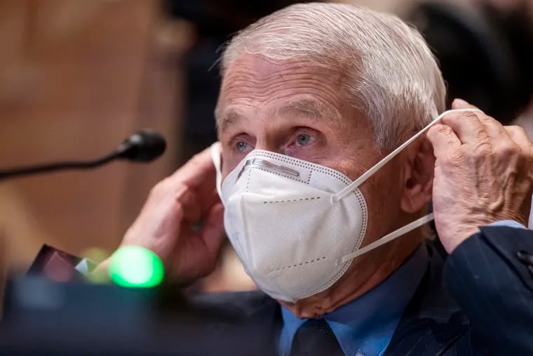 Dr. Anthony Fauci, director of the National Institute of Allergy and Infectious Diseases, listens during a Senate Appropriations Subcommittee on Labor, Health and Human Services, and Education, and Related Agencies hearing on Capitol Hill in Washington in May.