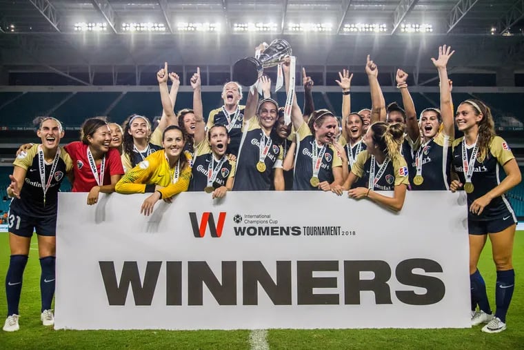 The NWSL's North Carolina Courage won the inaugural International Champions Cup women's tournament, held in the summer of 2018 in Miami.