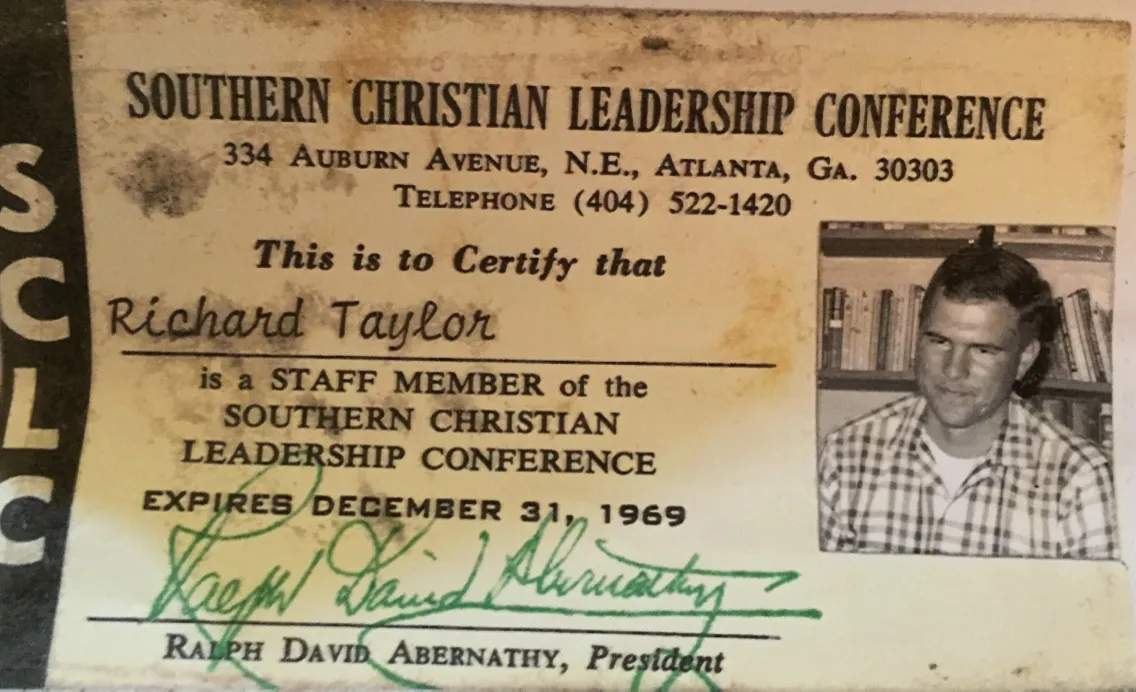 Mr. Taylor worked with the Rev. Dr. Martin Luther King Jr. and Ralph Abernathy in the 1960s. 