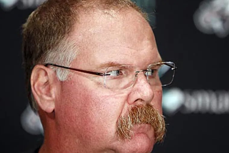 "It's my job and responsibility to get better," Eagles coach Andy Reid said Monday. (David Maialetti/Staff Photographer)