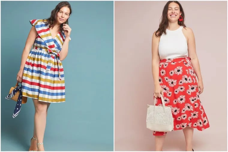 The Cricket Club Dress and the Colloquial Wrap Skirt from Anthropologie's new plus line APlus.
