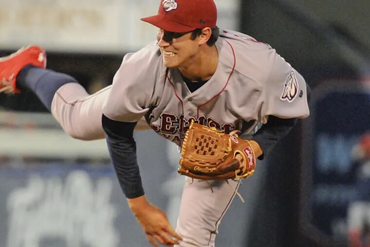 Phillies pitcher Jonathan Pettibone pitched for the Lehigh Valley IronPigs in a rehab game on April 1, 2014. (Ron Tarver/Staff Photographer)