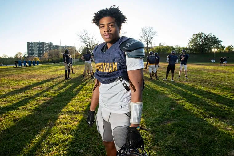 Cheltenham High School senior football player Sam Sykes is trying to keep his teammates focused and engaged despite uncertainty over the fall sports season because of the coronavirus pandemic.