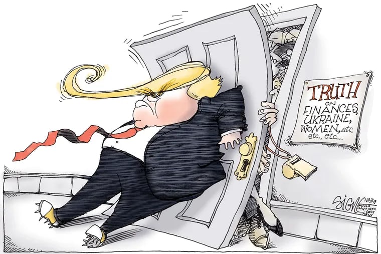 Political Cartoon: Donald J. Trump's allergy to the truth
