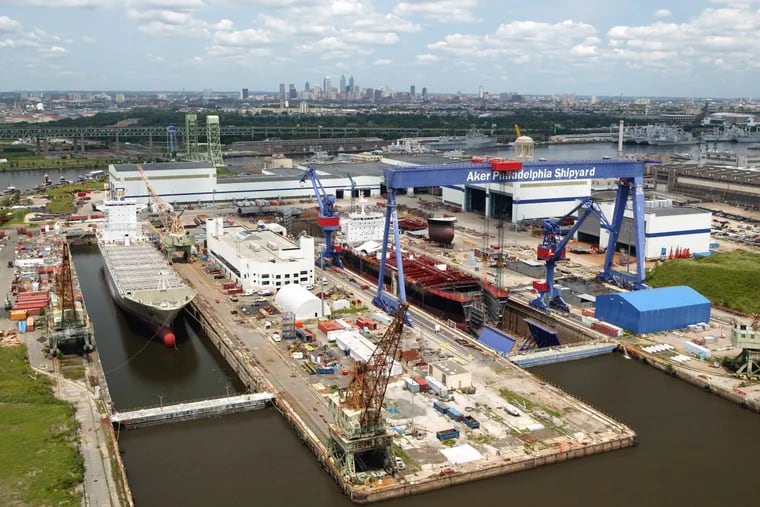 Aerial view of the Philly Shipyard