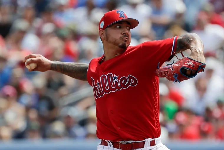 Despite struggling throughout the spring, Vince Velasquez has a spot in the Phillies' starting rotation.