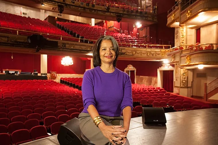 Jonelle Procope, President and CEO at Apollo Theater Foundation, Inc. onstage at the theater on 125th street in Harlem. ( ED HILLE / Staff Photographer)