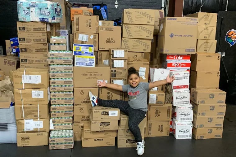 Cavanaugh Bell, 7, has collected donations for his Maryland food pantry, as well as to send to the Pine Ridge Indian Reservation in South Dakota.