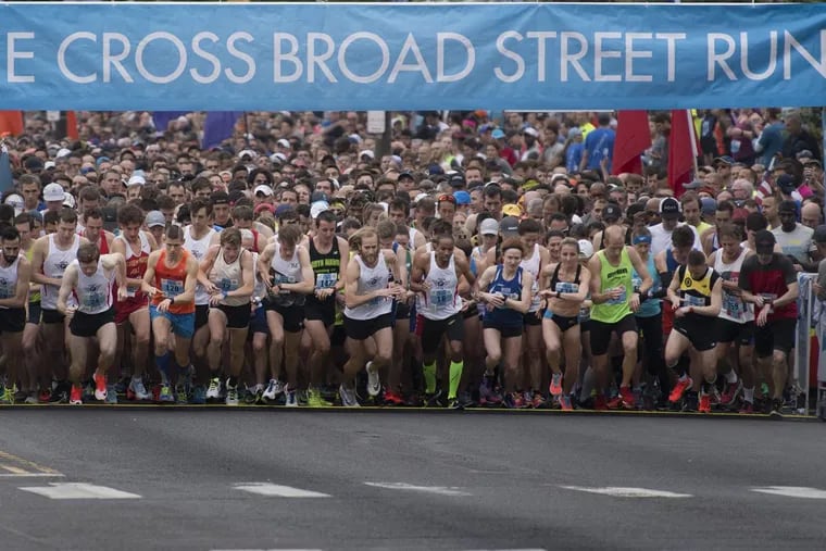The start of the Philadelphia Blue Cross Broad Street Run, Sunday, May, 6, 2018.