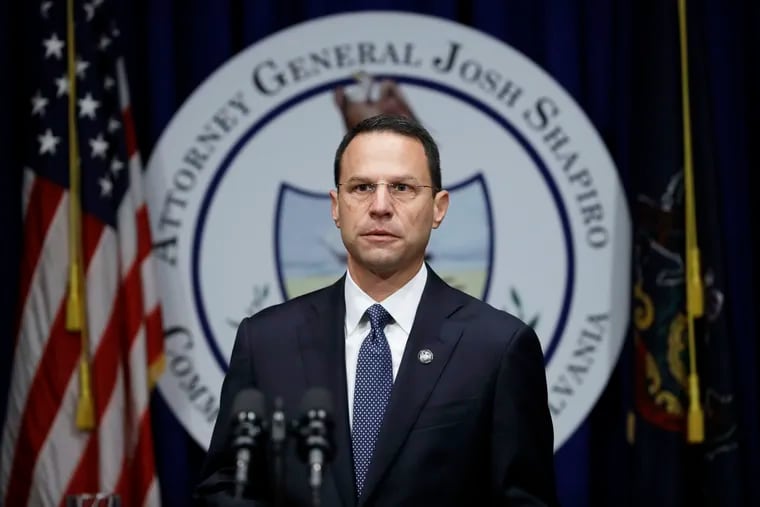 Pennsylvania Attorney General Josh Shapiro speaks during a news conference at the Pennsylvania Capitol in Harrisburg, Pa., Tuesday, Aug. 14, 2018. A Pennsylvania grand jury says its investigation of clergy sexual abuse identified more than 1,000 child victims. The grand jury report released Tuesday says that number comes from records in six Roman Catholic dioceses.