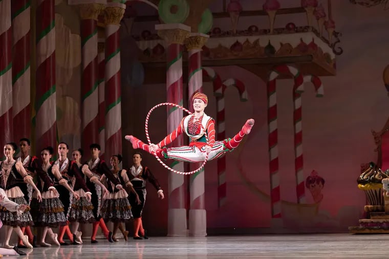 Philadelphia Ballet dancer Peter Weil is the lead Candy Cane in "George Balanchine's The Nutcracker."