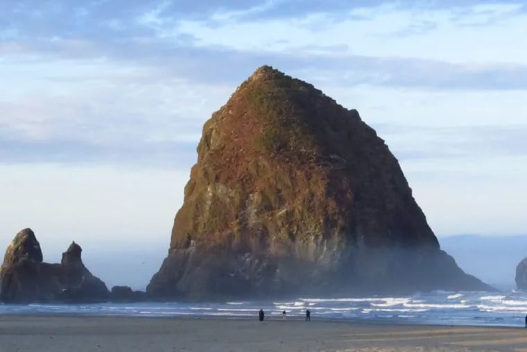 Haystock Rock along Cannon Beach, Ore., at 235 feet, is the largest rock monolith on the Oregon coast.