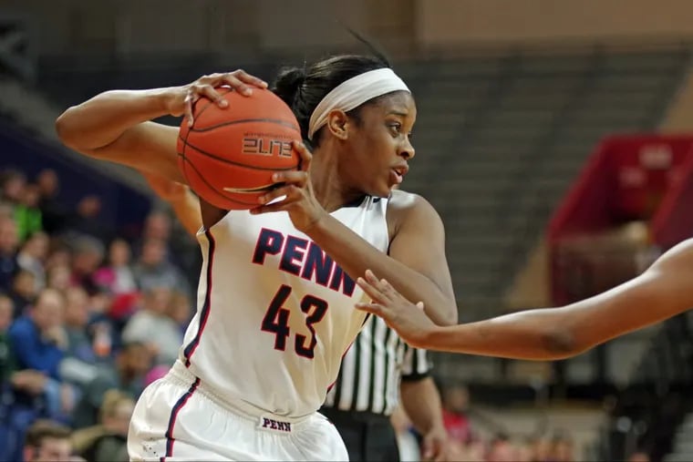 Michelle Nwokedi had six points and 11 rebounds in Penn’s 55-52 loss to Harvard Friday.