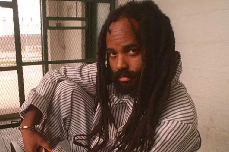 Mumia Abu-Jamal on death row in the 1990s. (APRIL SAUL / File Photograph)